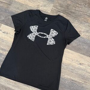 Under Armour Black Tee with White Logo
